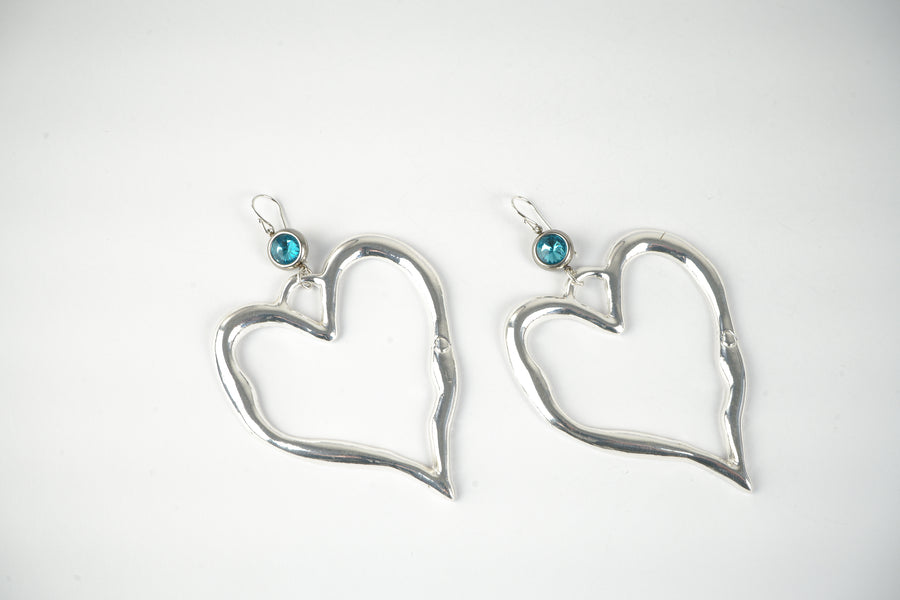 Shape of my heart earrings silver