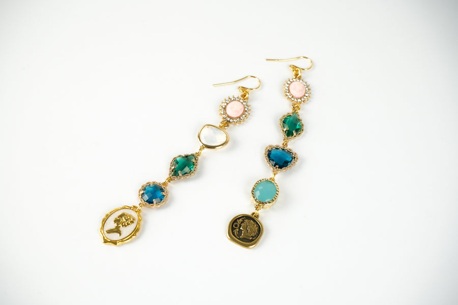 Vintage lovers earrings summer edition