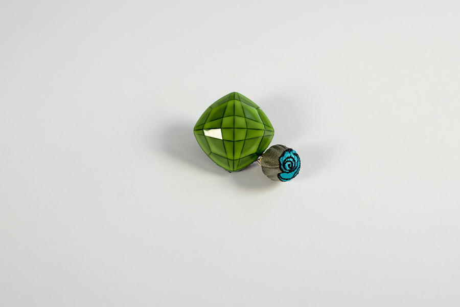 Kelly green pin earrings
