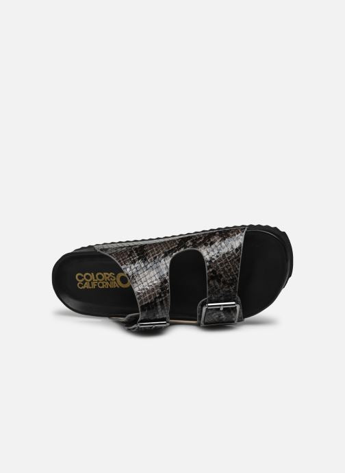 Animalier print black sandal