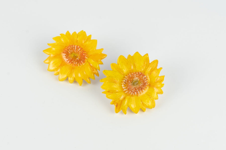 Dahlia ceramic beauty pin earrings