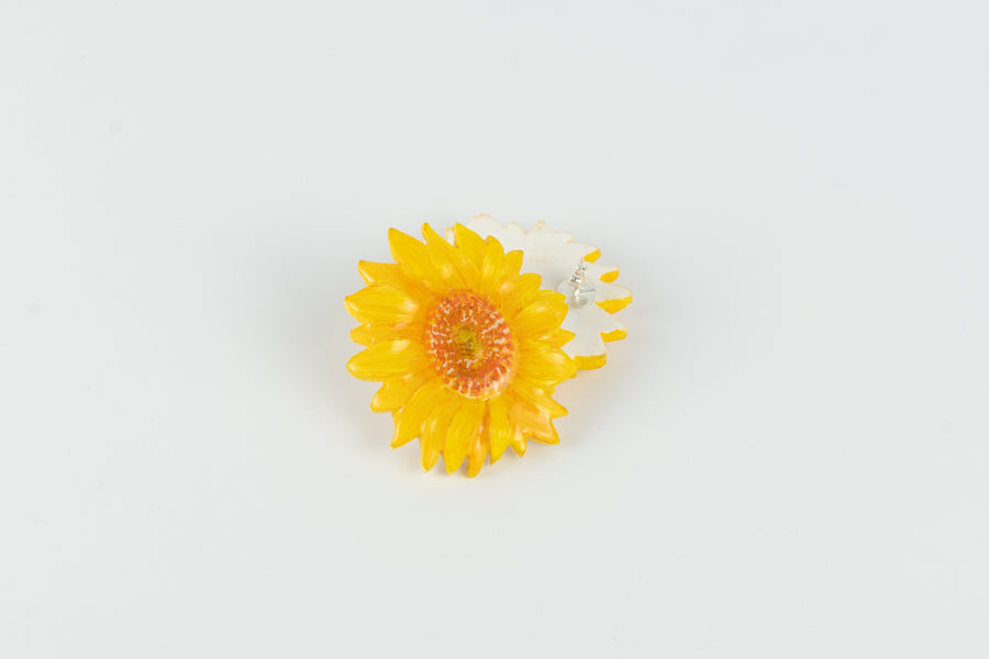 Dahlia ceramic beauty pin earrings