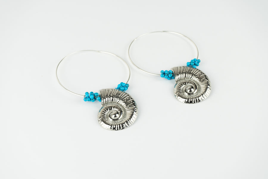 Lefkes silver oversized hoops