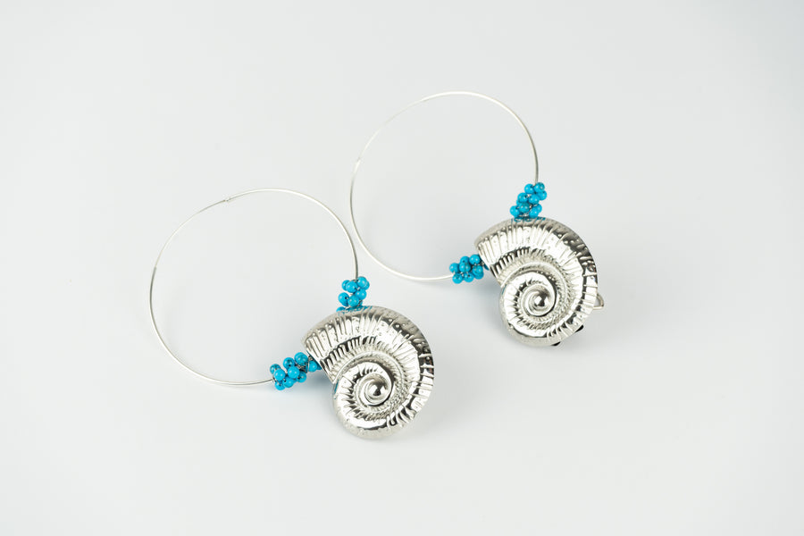Lefkes silver oversized hoops