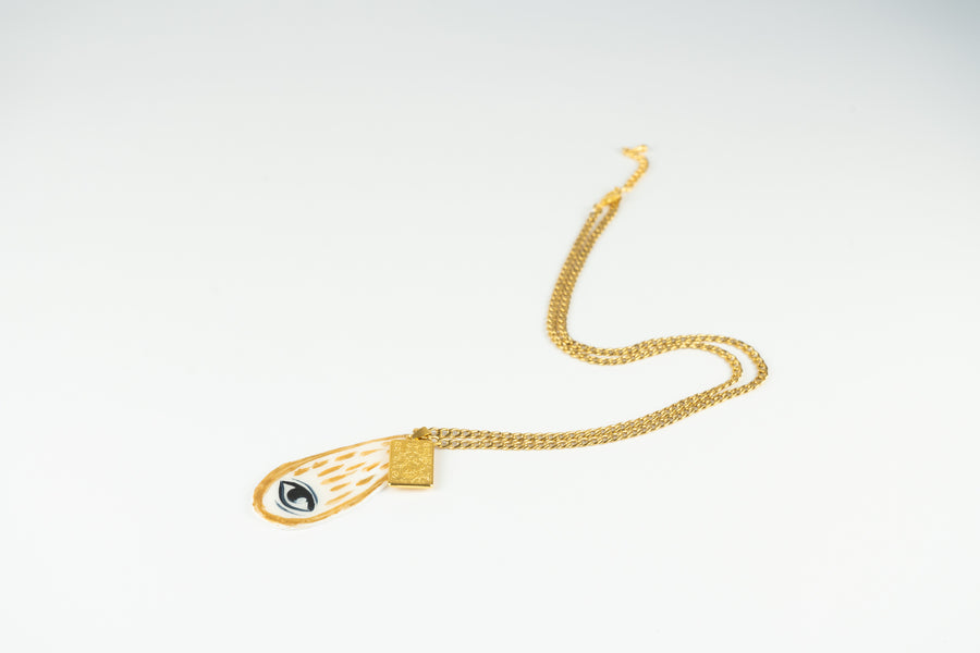 Healing ceramic long necklace