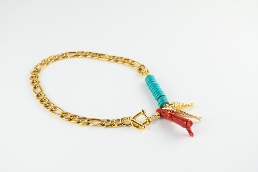 Fishing chain necklace