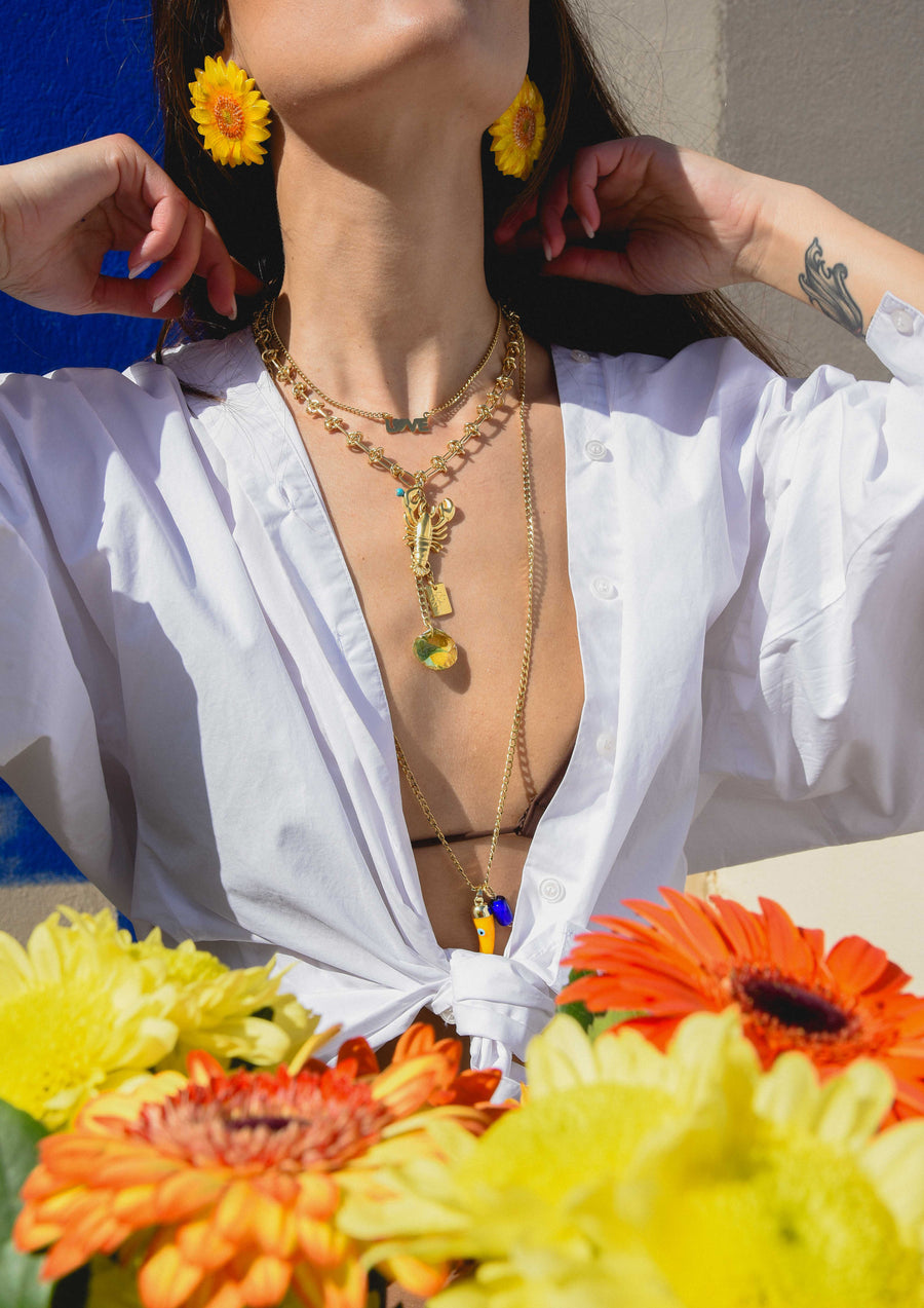 Second skin eye necklace