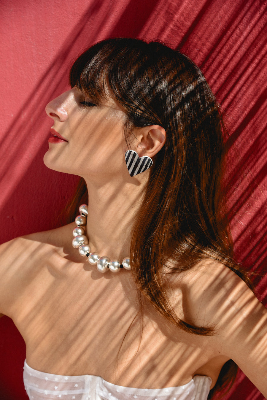 Silver foam necklace