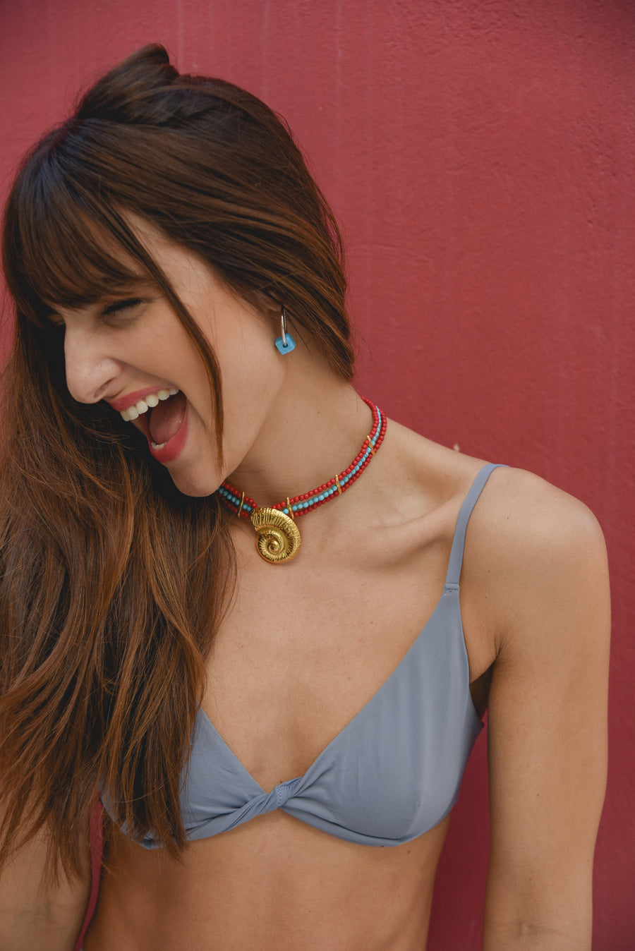 Cutie turquoise silver hoops