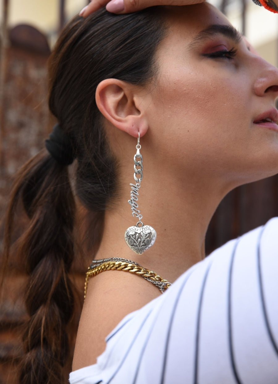 Silver magic earrings
