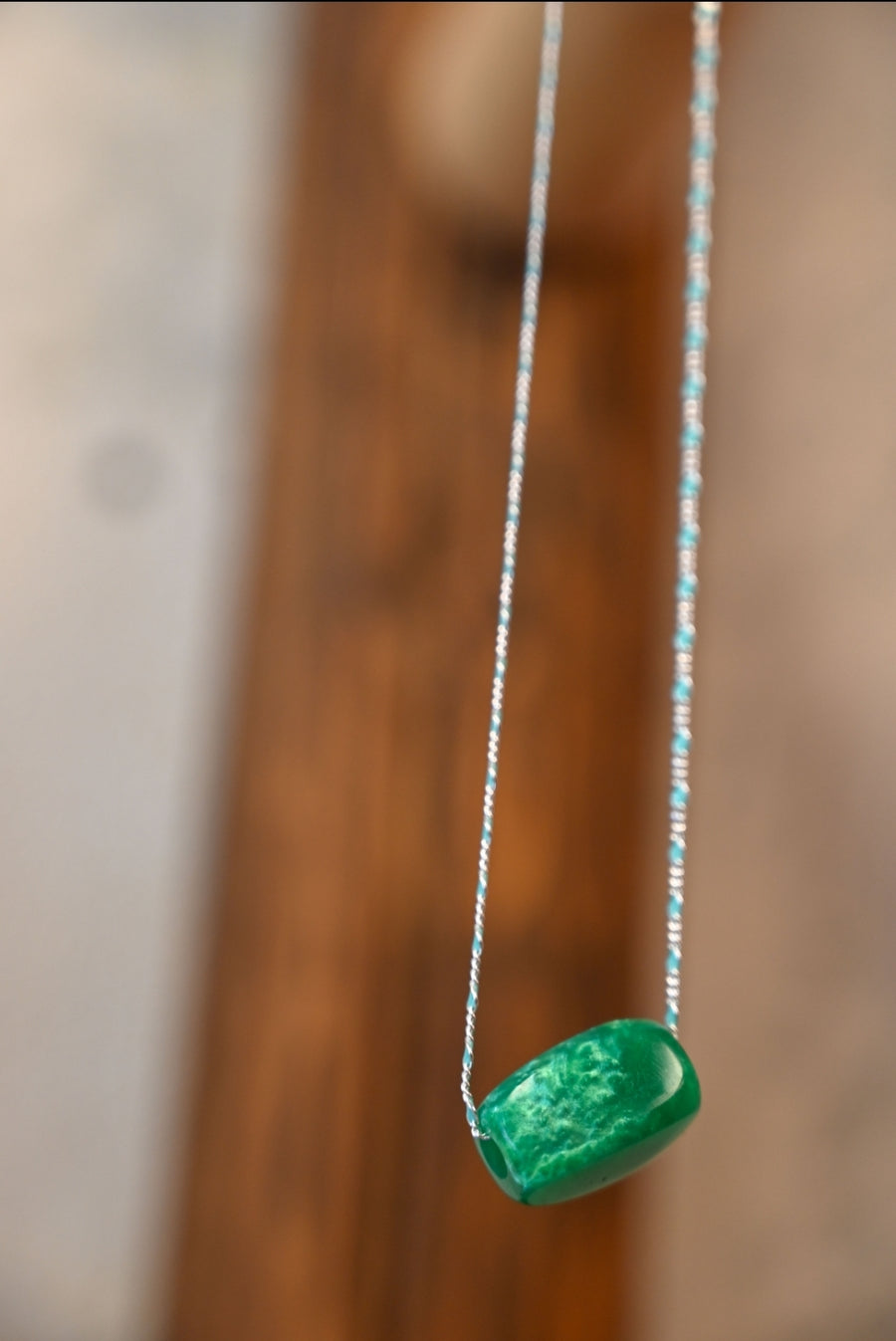 Green harmony stone necklace