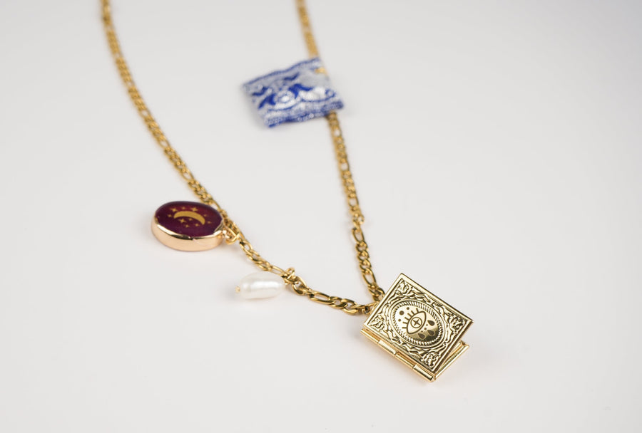 Talisman chain long necklace