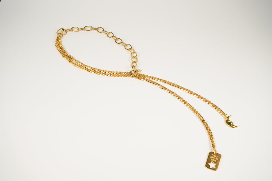 Salvation pull through long necklace