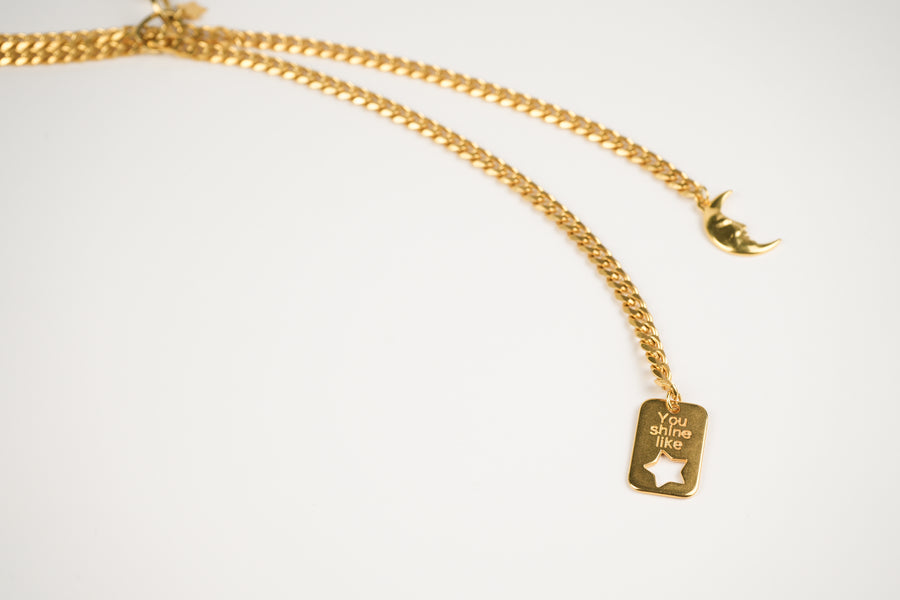 Salvation pull through long necklace