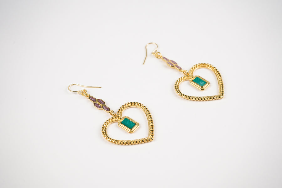 Shiny heart earrings