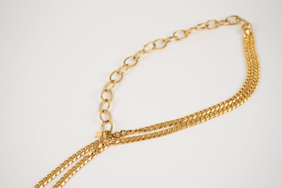 Salvation pull through long necklace