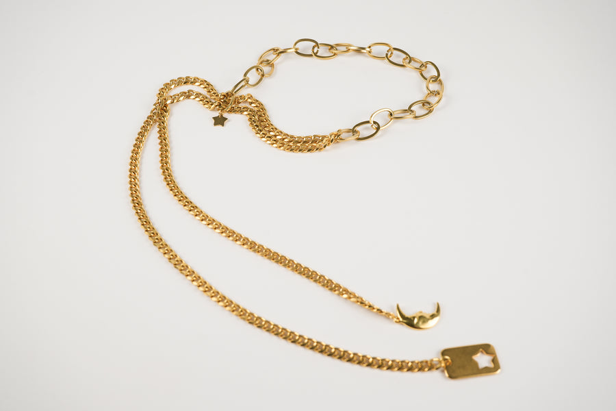 Salvation pull through long necklace