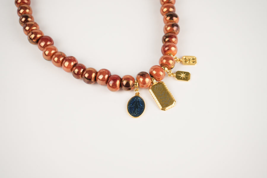 Clay art necklace