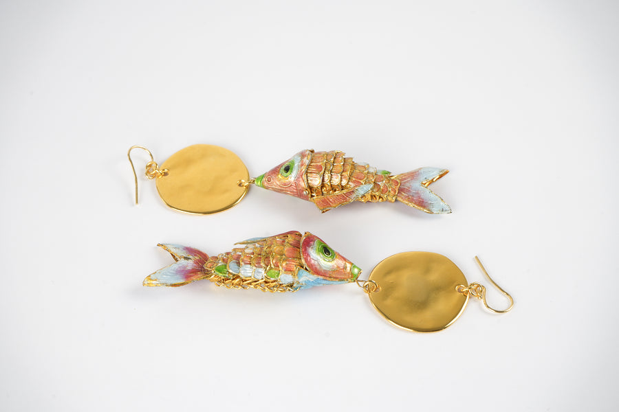 Cloiso goldfish earrings