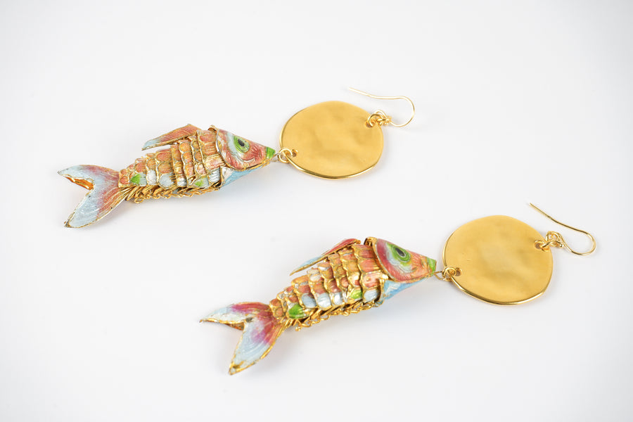Cloiso goldfish earrings