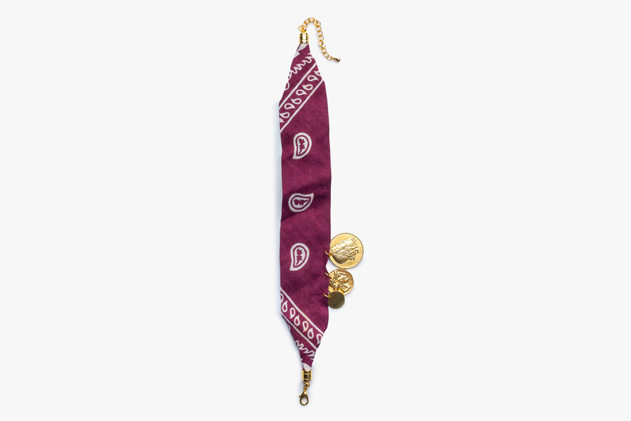 Bandana choker burgundy