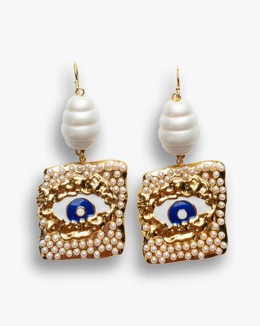 Pearly night earrings