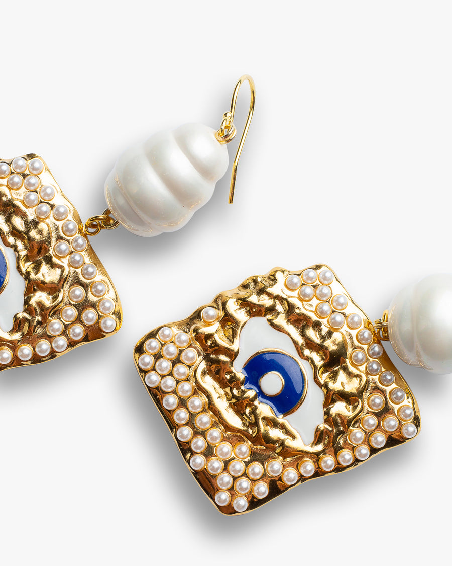 Pearly night earrings