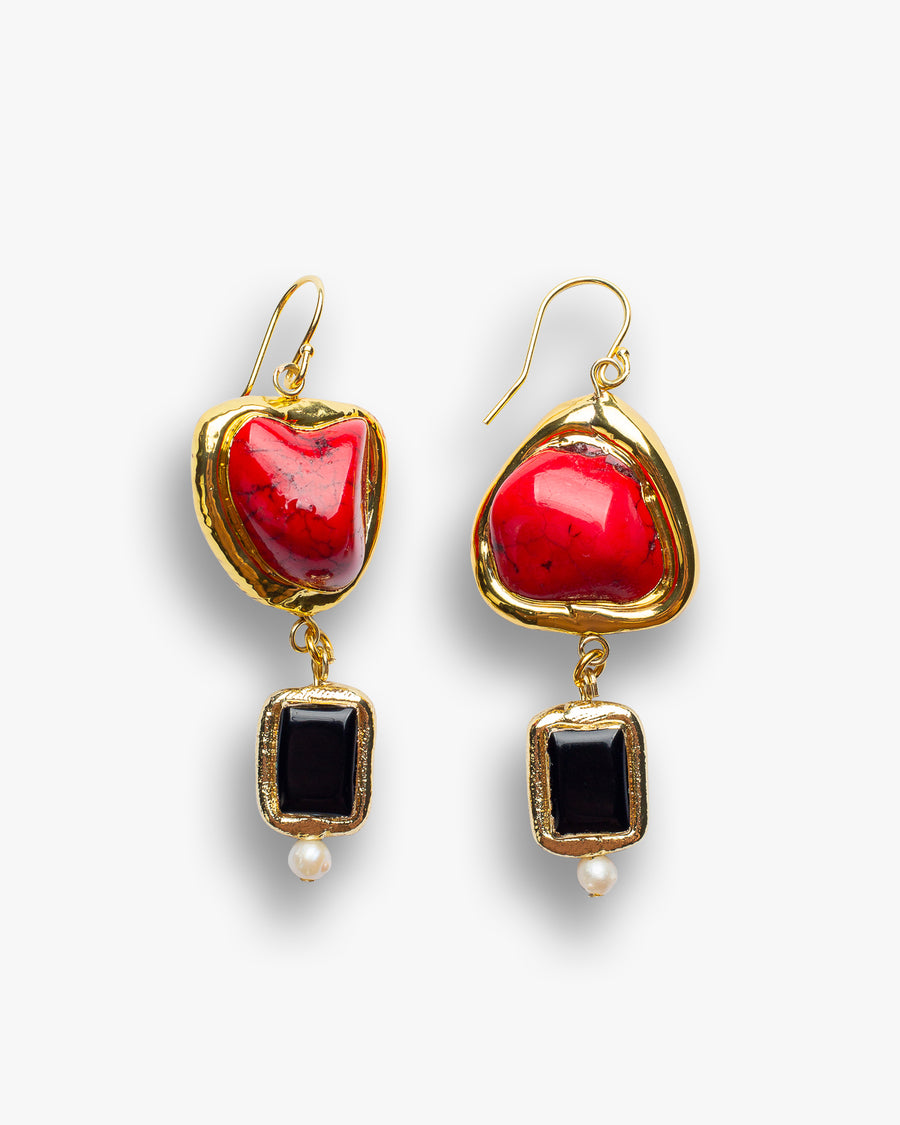 Red for passion earrings