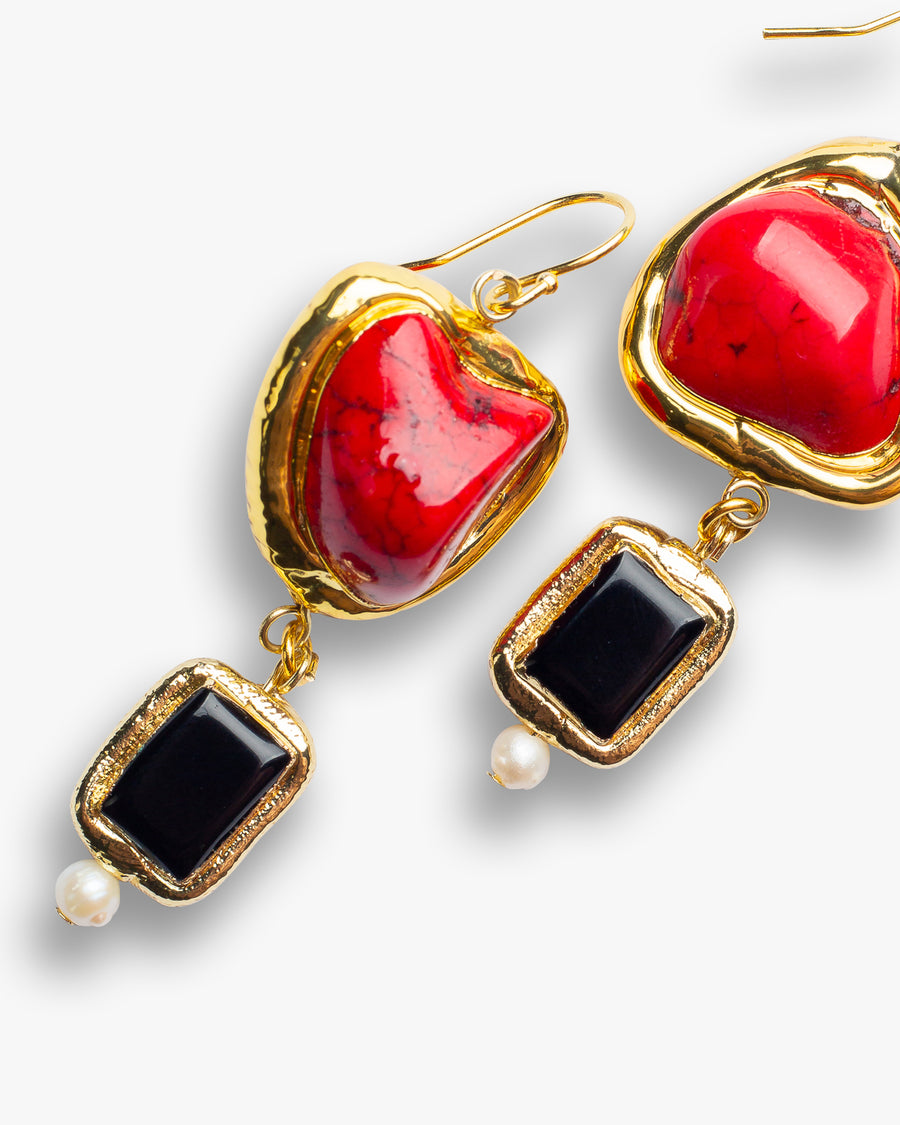 Red for passion earrings