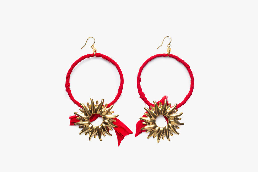 Bloody sun earrings