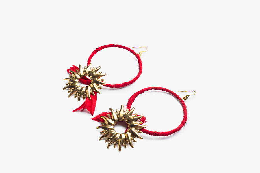 Bloody sun earrings