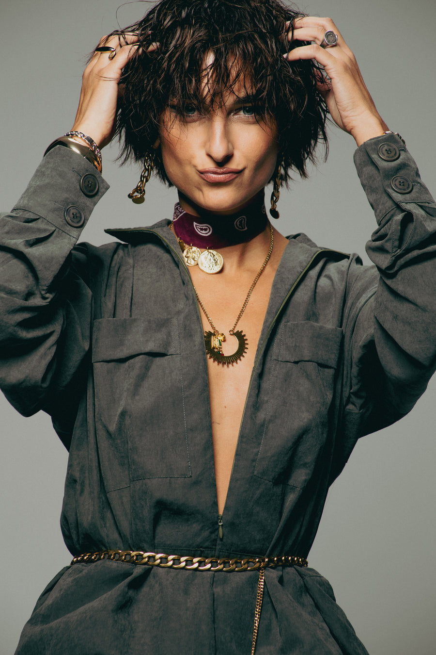 Bandana choker burgundy