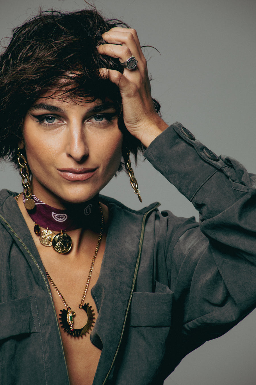 Bandana choker burgundy