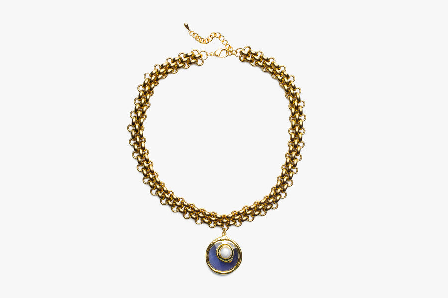 Knitted chain necklace