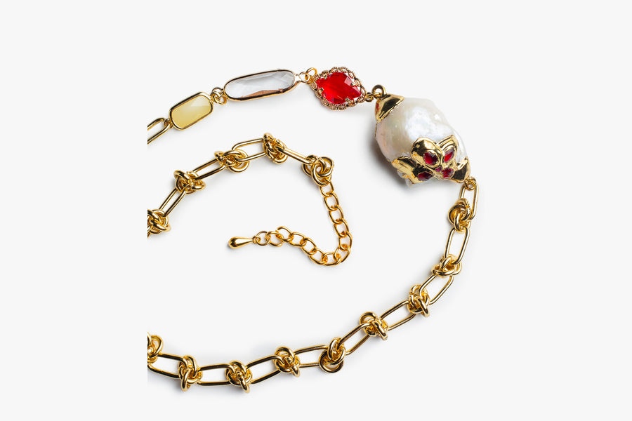 Luxy pearl chain necklace