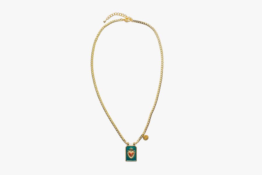 My love necklace green