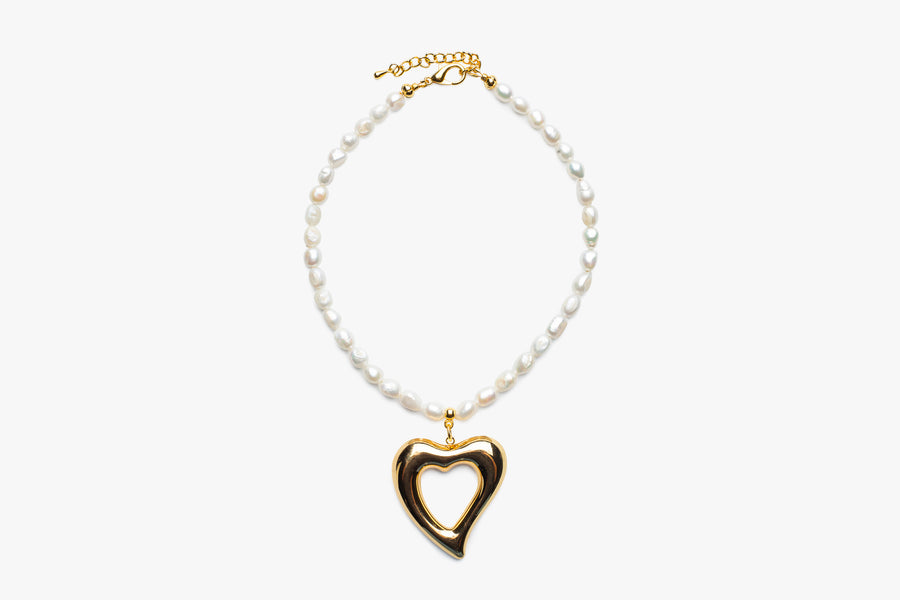 Pearl heart necklace