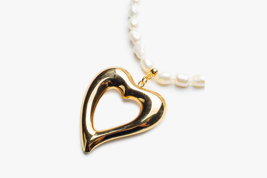 Pearl heart necklace