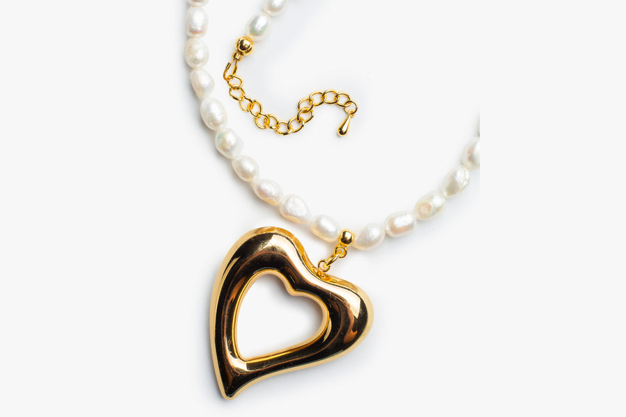 Pearl heart necklace