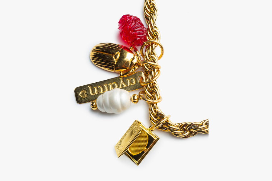 Longevity reversed long necklace