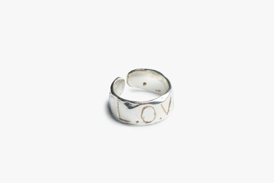 L.O.V.E silver ring