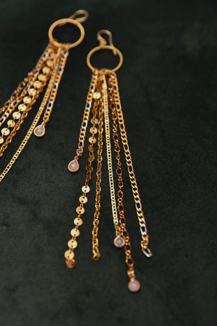 Rain chain earrings