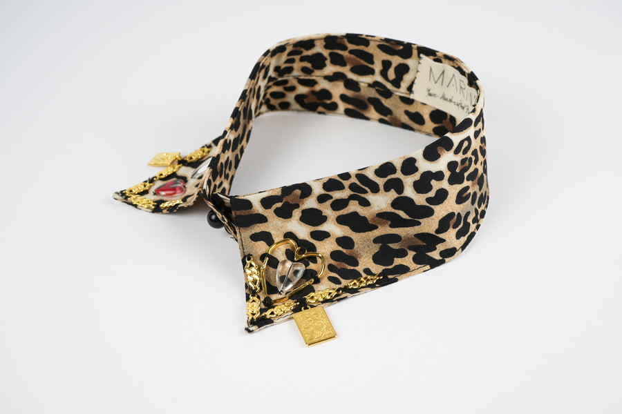 Marie sauvage leopard statement collar necklace