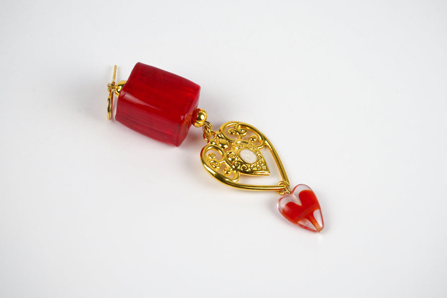 Red notice earrings