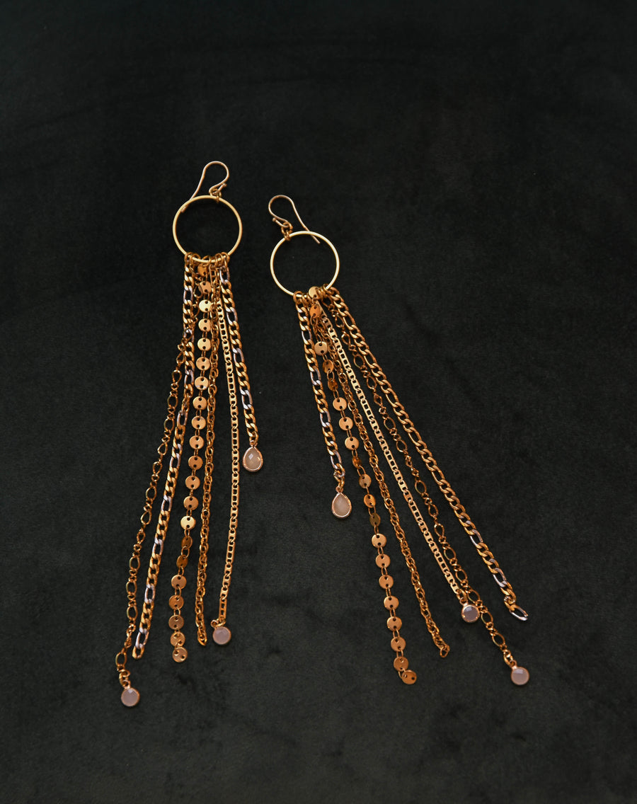 Rain chain earrings