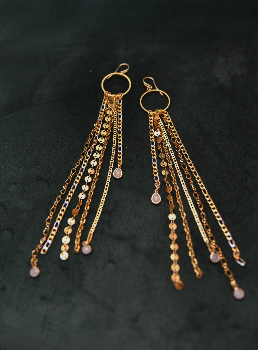 Rain chain earrings