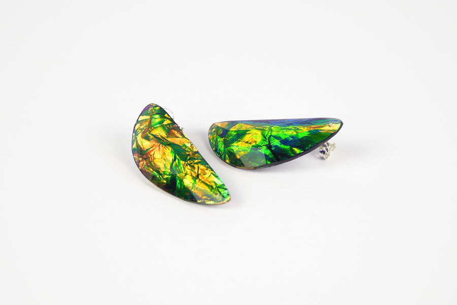 Galaxy pin earrings green