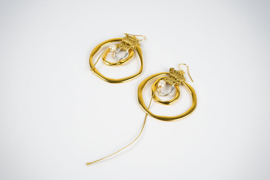 Mixing circles earrings