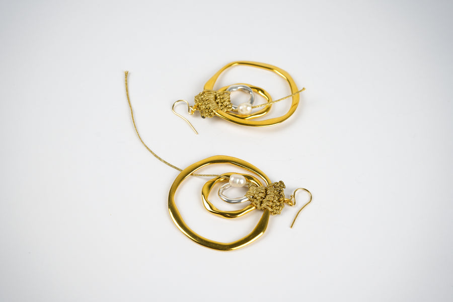 Mixing circles earrings