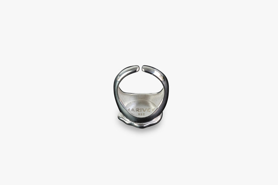 Authentication stamp silver ring